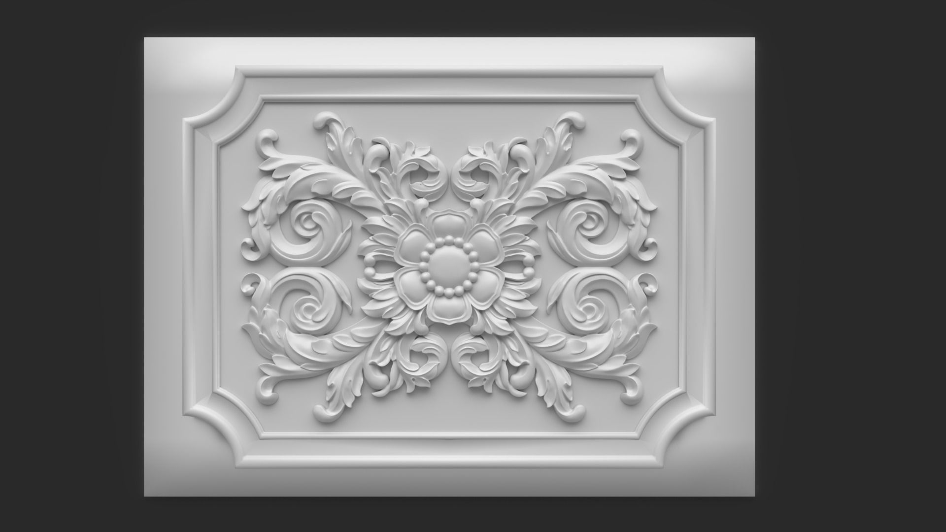 CNC Wall Panel Sculpted Ornament vol 2 3D print model_2