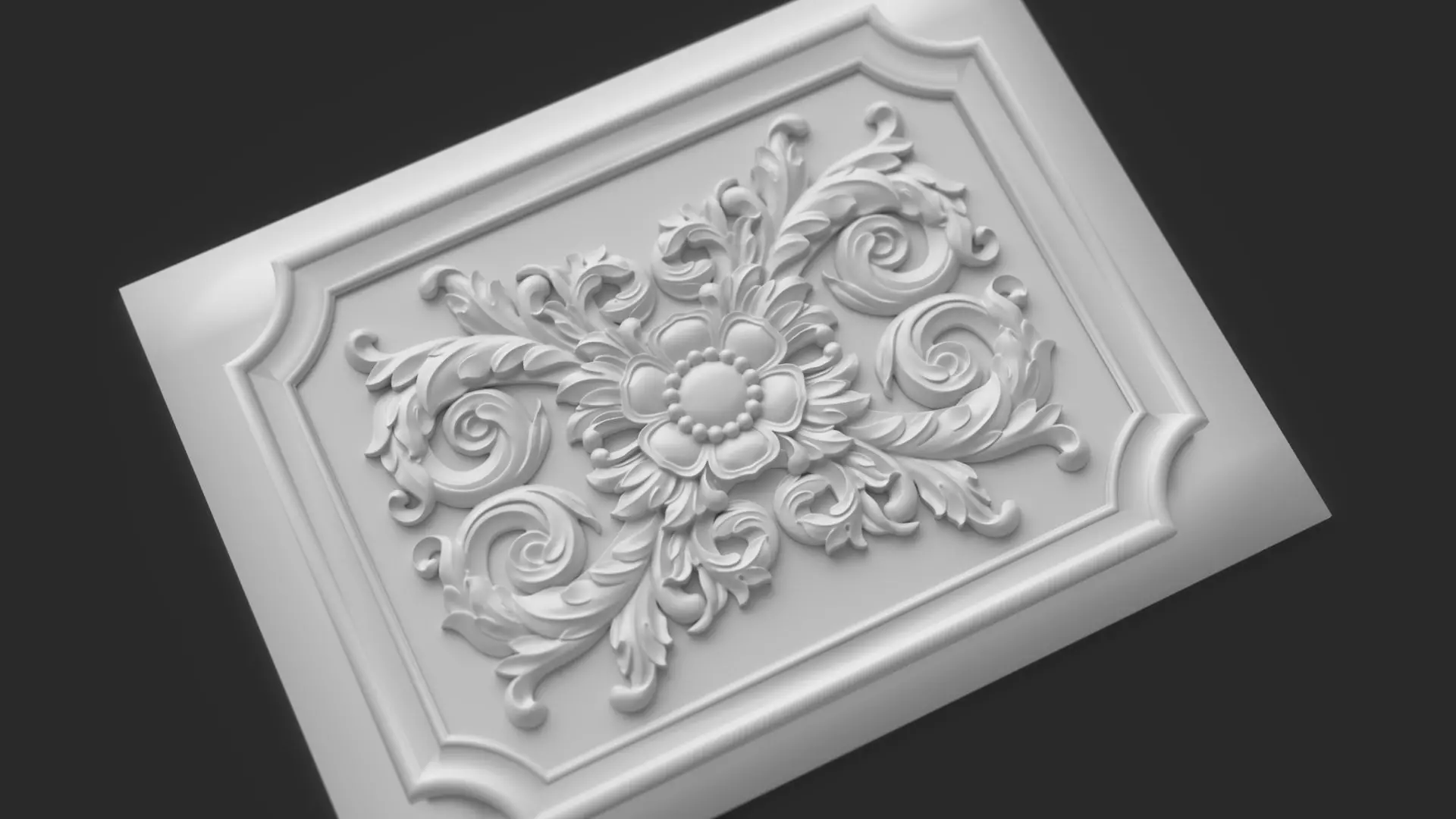 CNC Wall Panel Sculpted Ornament vol 2 3D print model_0