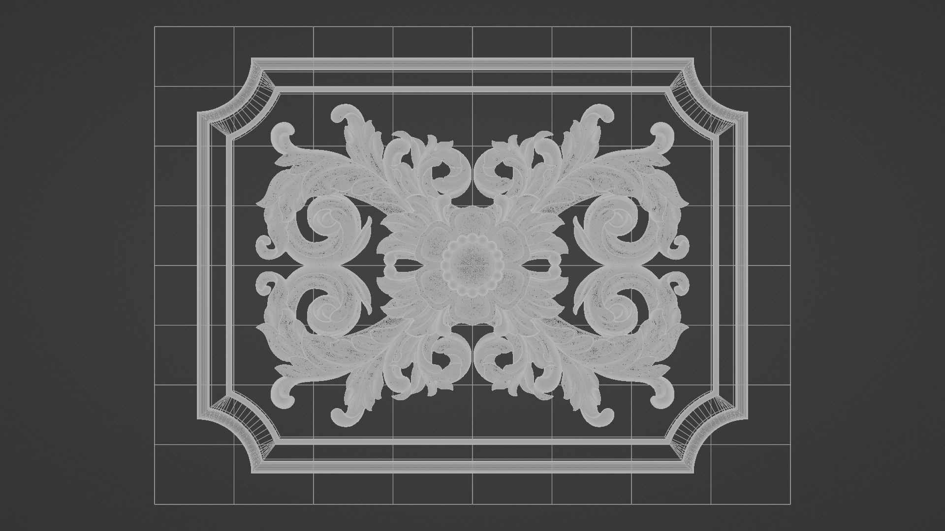 CNC Wall Panel Sculpted Ornament vol 2 3D print model_6