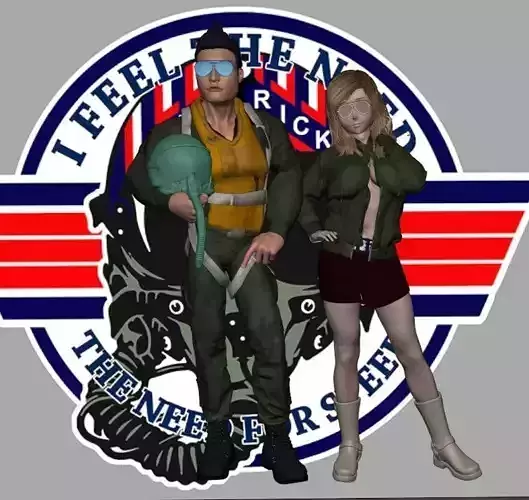 TOPGUN TOON DIORAMA 3D print model