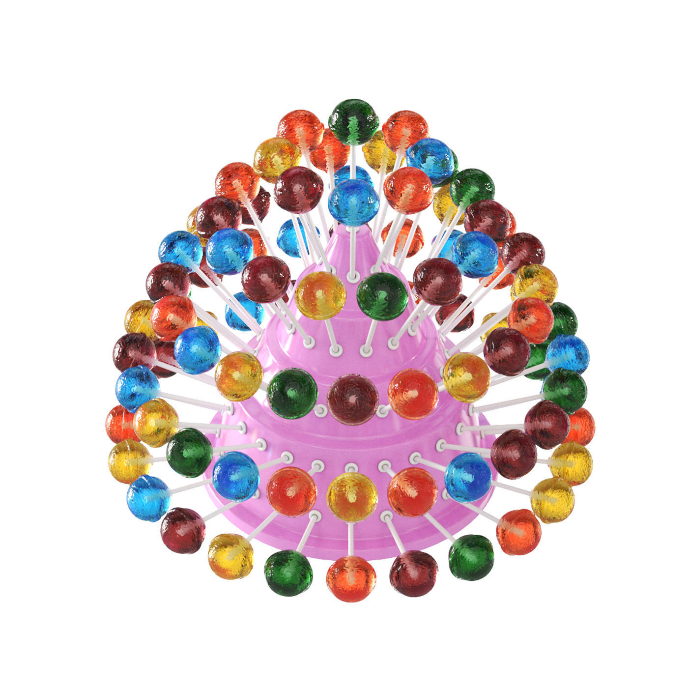 Lollipops on a stand 3D model_1