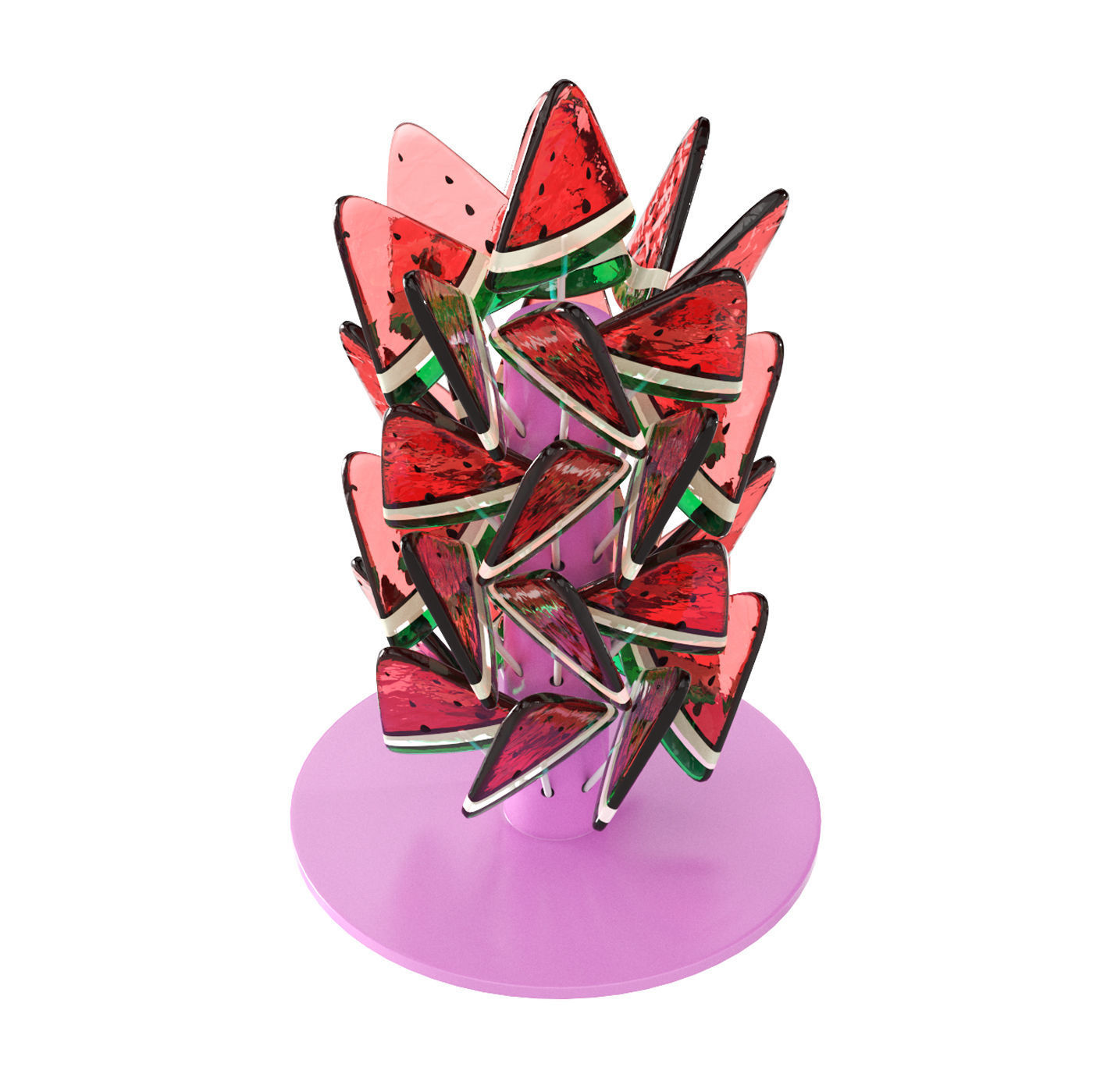Lollipops on a stand 3D model_3
