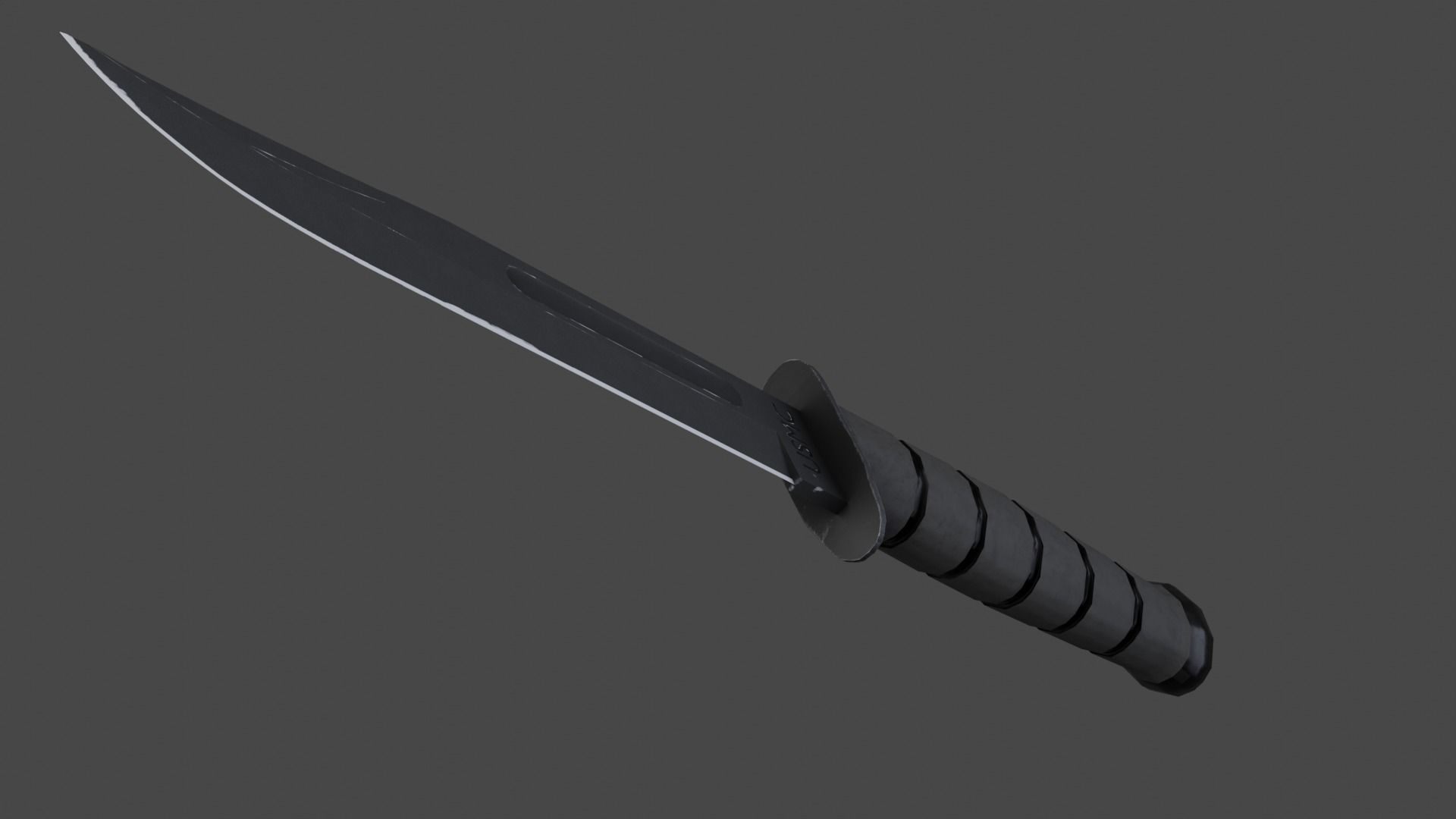 Ka-Bar USMC knife Low-poly 3D model_6