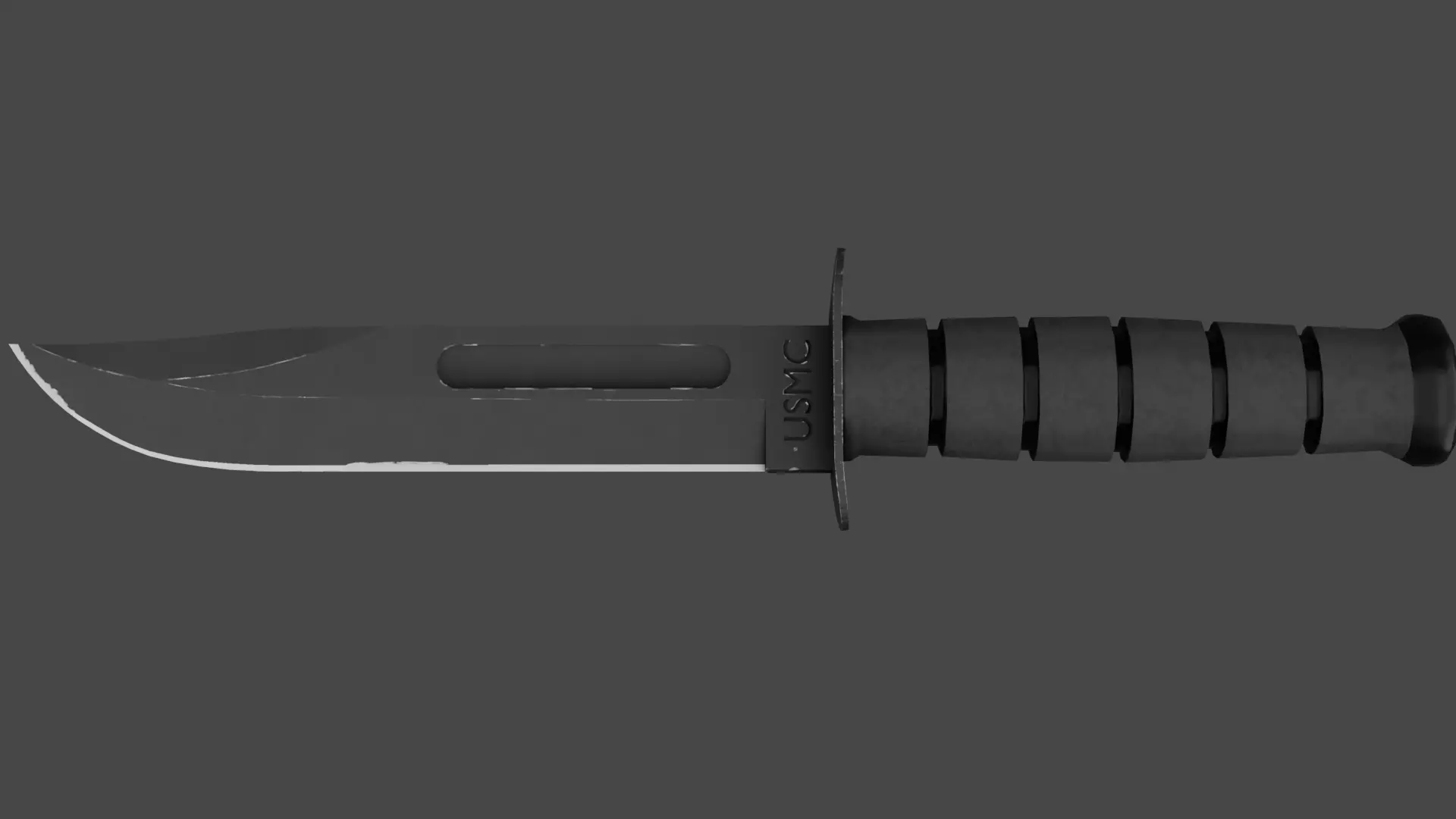 Ka-Bar USMC knife Low-poly 3D model_0