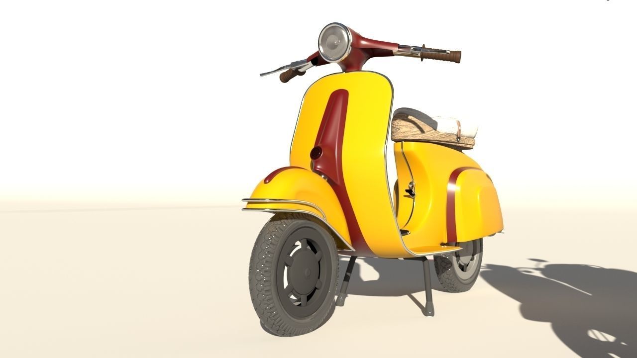 motorcycles in row 3D model_9