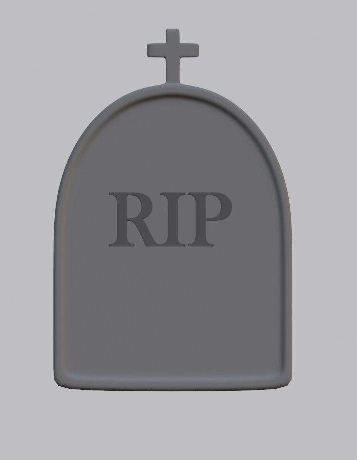 Grave rip 3D model_1