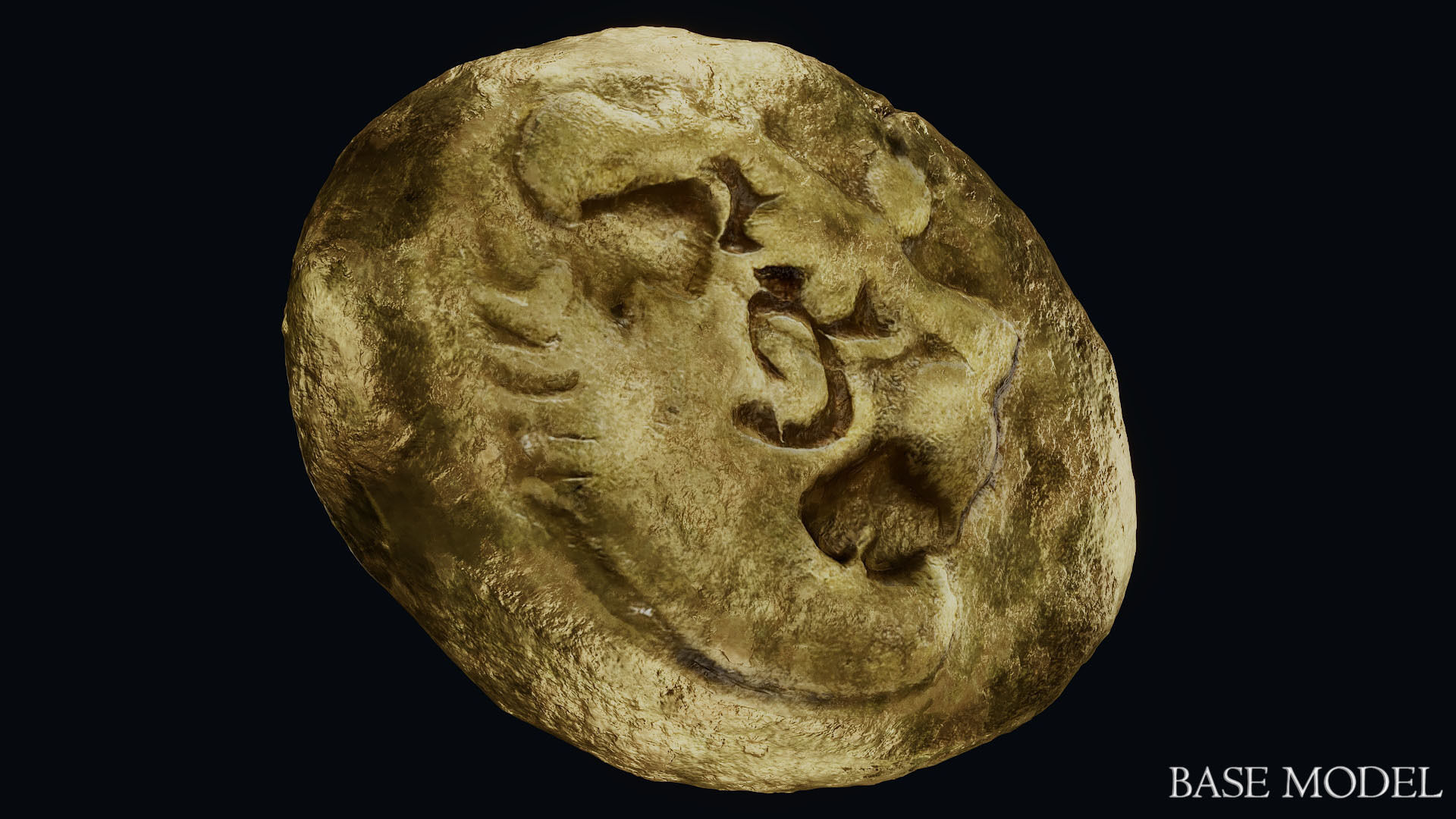 Lydian Coin Low-poly 3D model_49