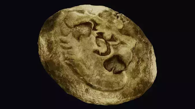 Lydian Coin Low-poly 3D model