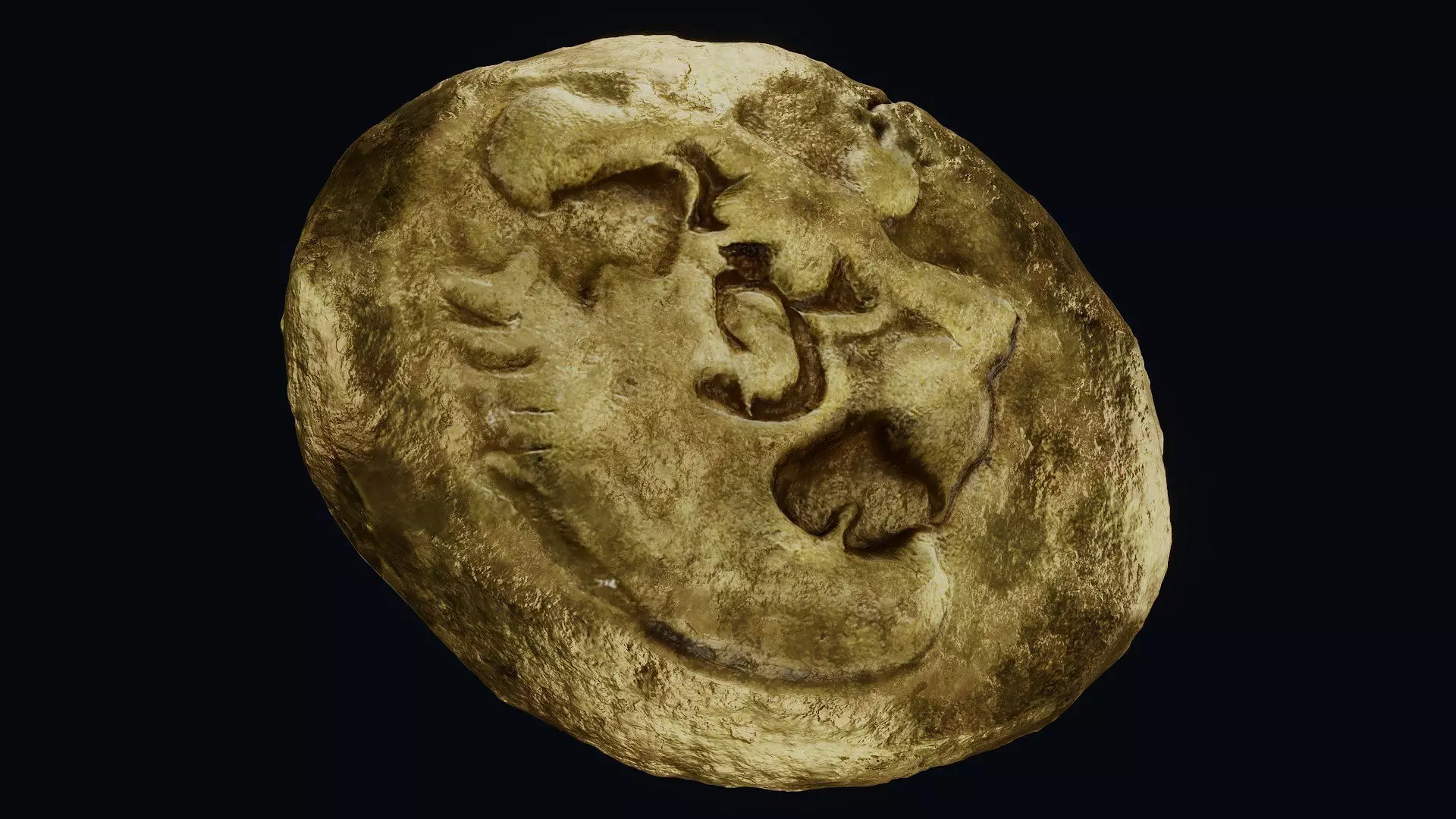 Lydian Coin Low-poly 3D model_0