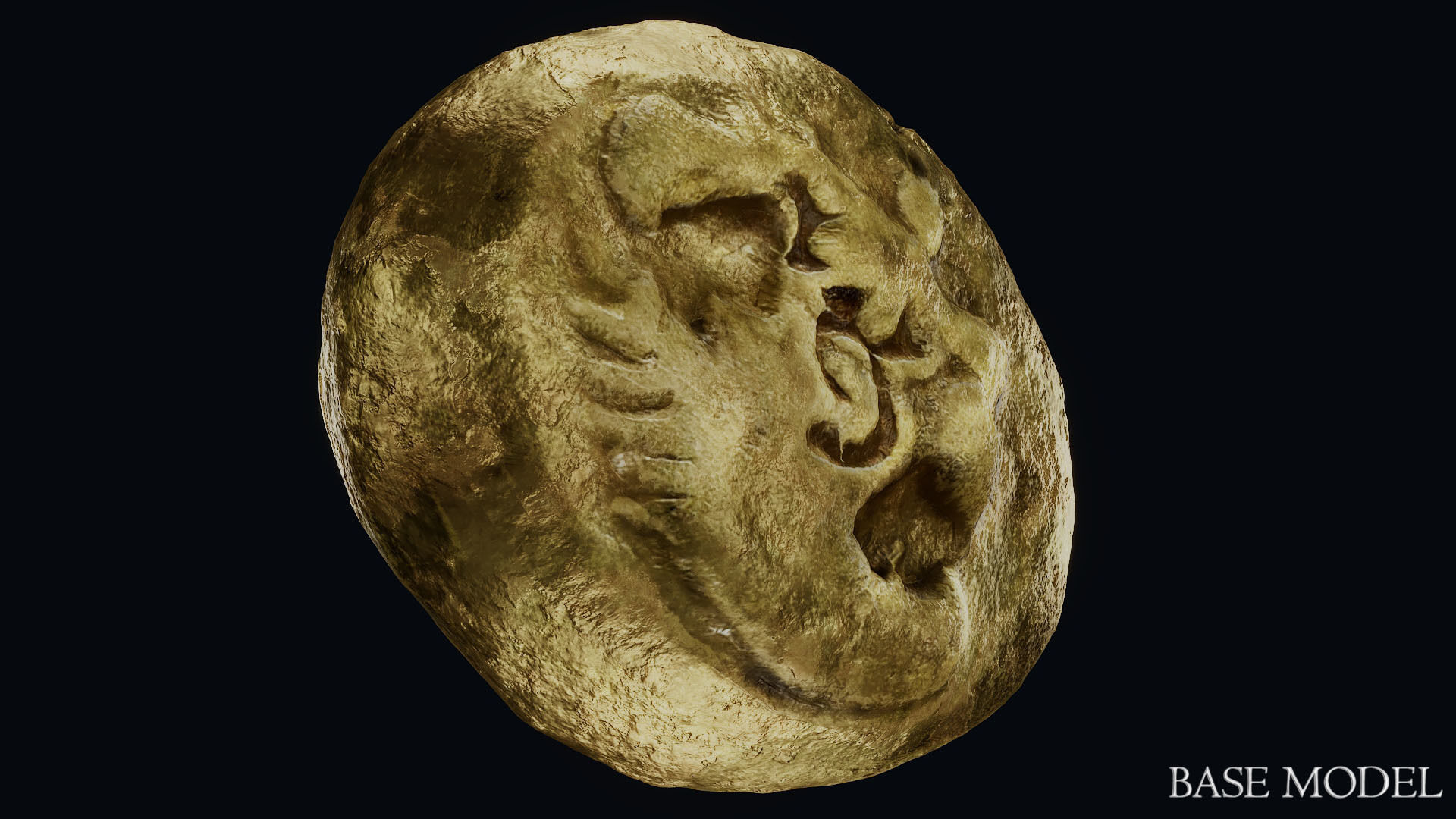 Lydian Coin Low-poly 3D model_23