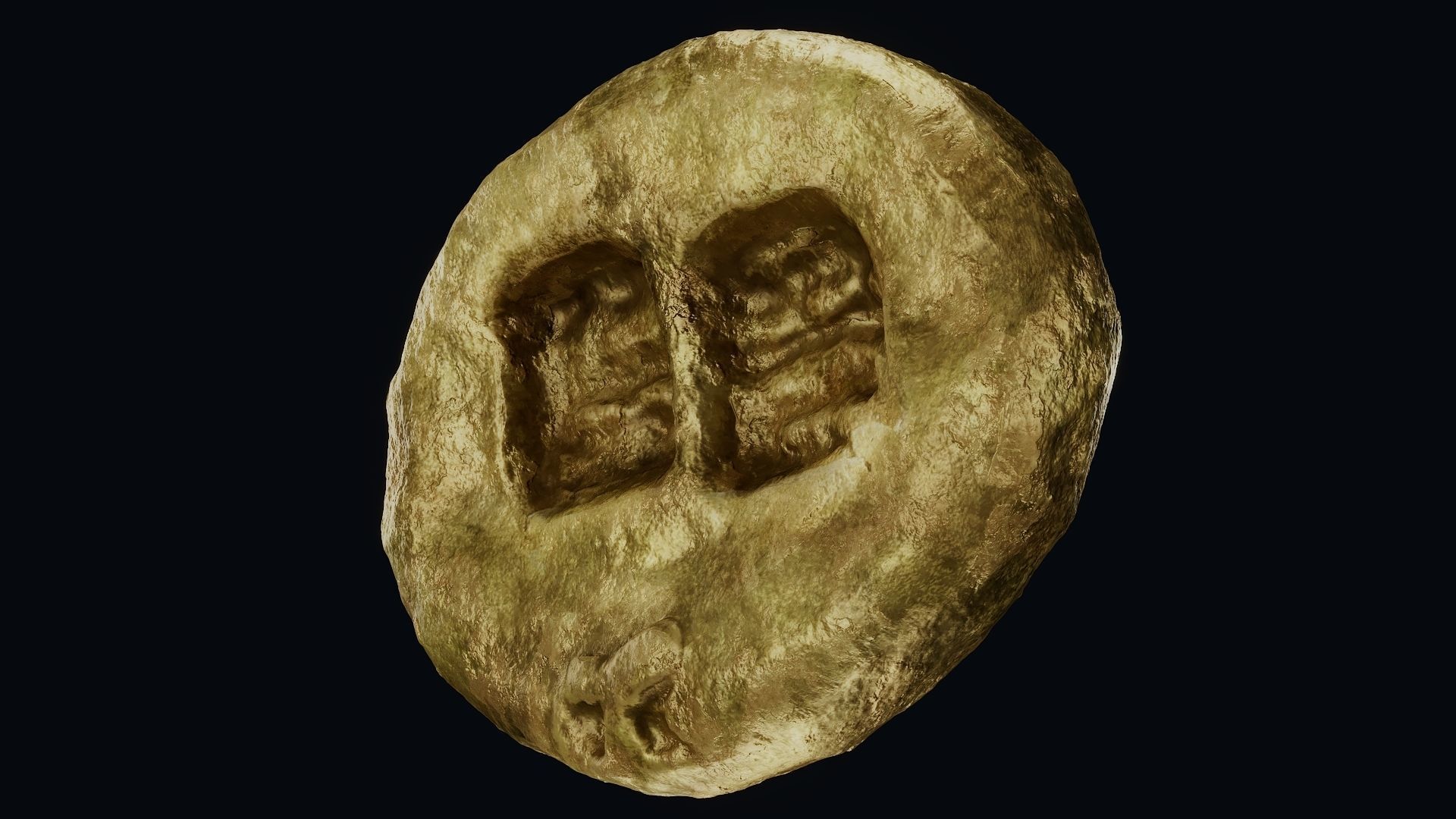 Lydian Coin Low-poly 3D model_8