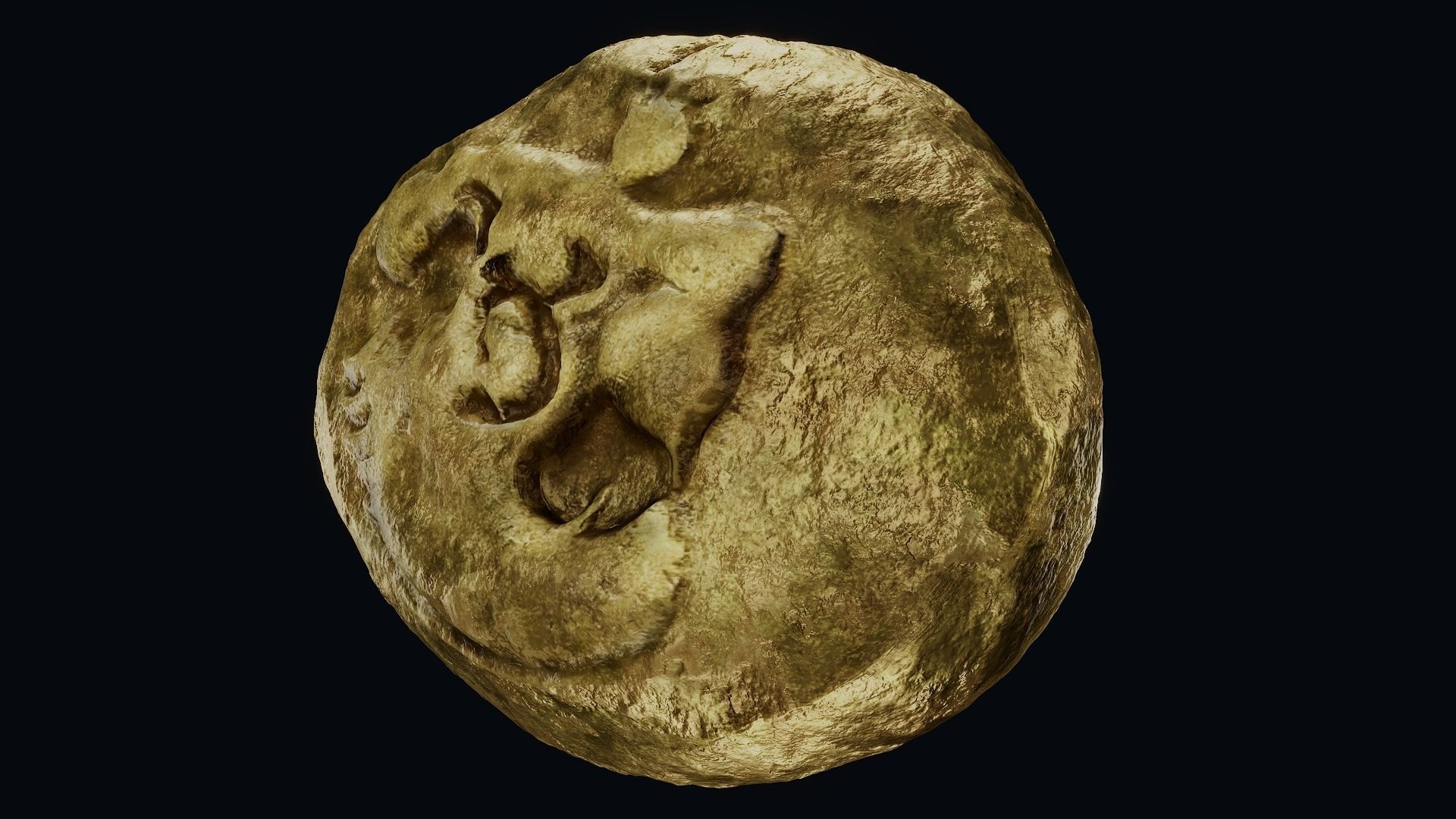 Lydian Coin Low-poly 3D model_15