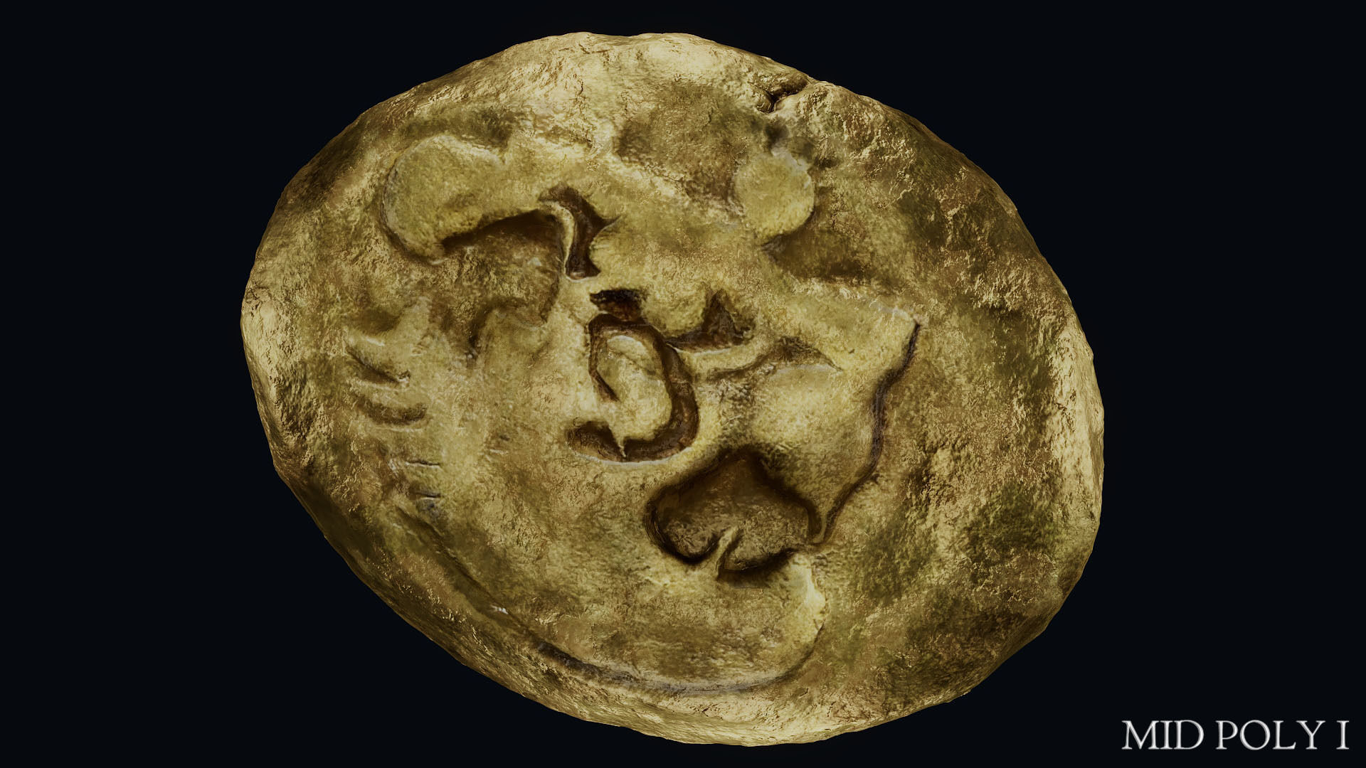 Lydian Coin Low-poly 3D model_51