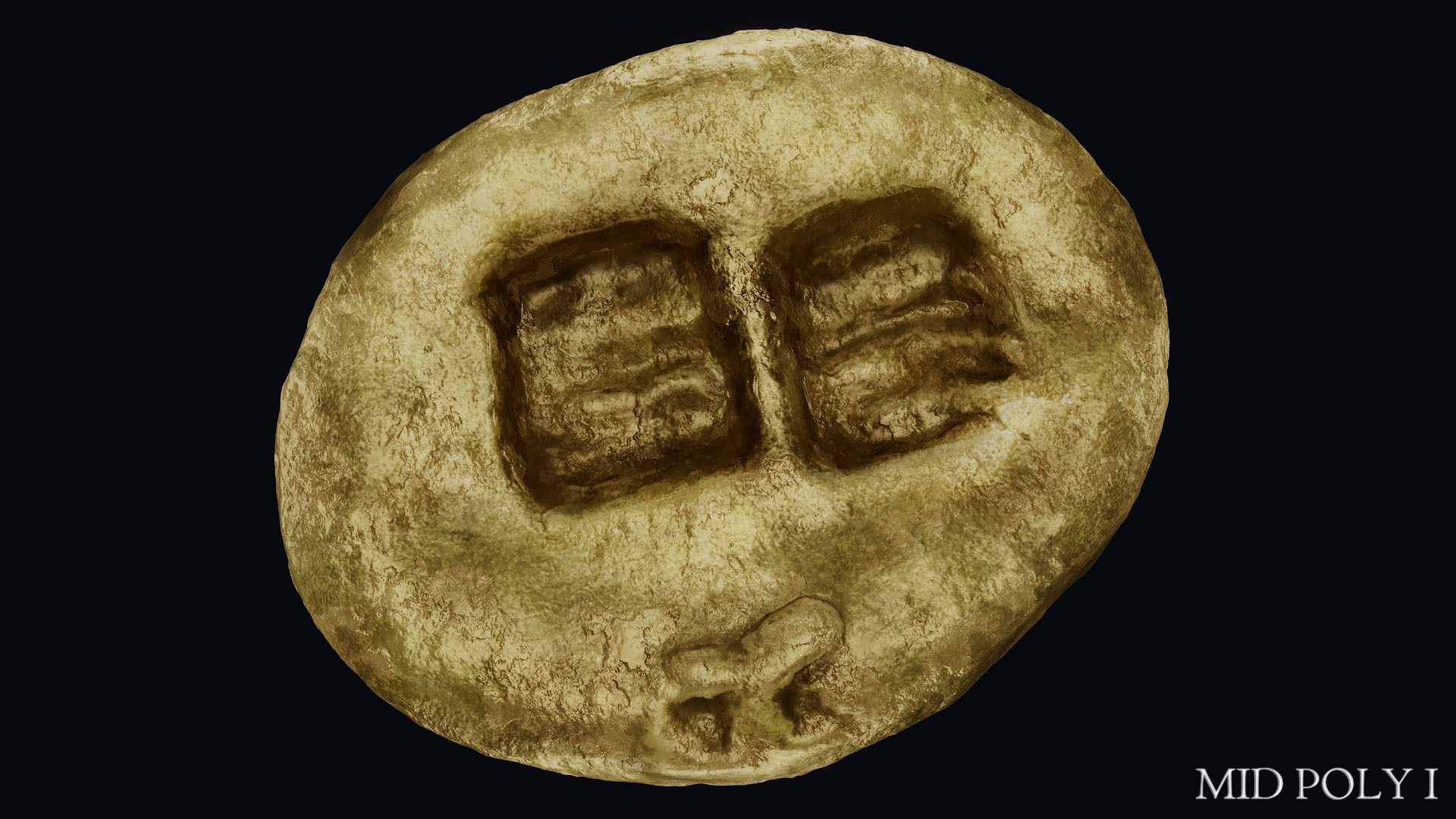 Lydian Coin Low-poly 3D model_53