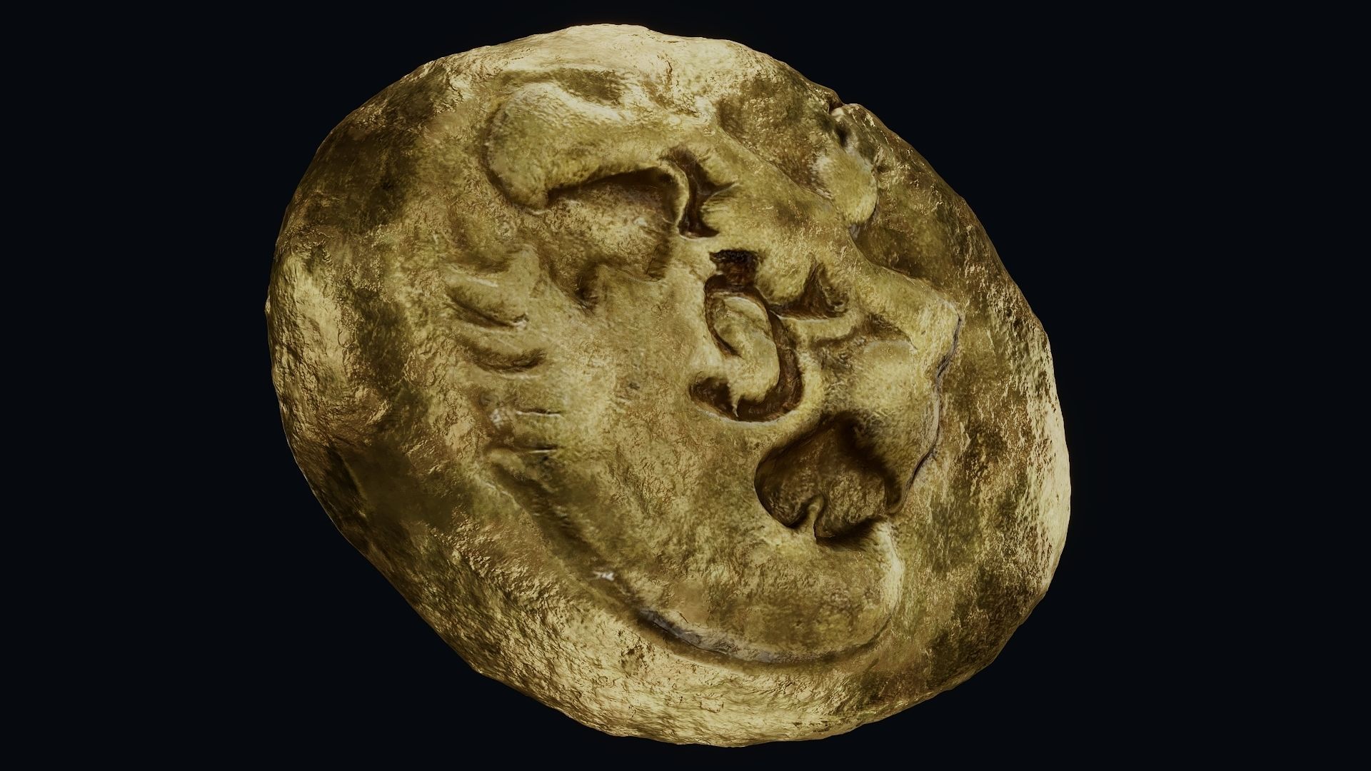 Lydian Coin Low-poly 3D model_18