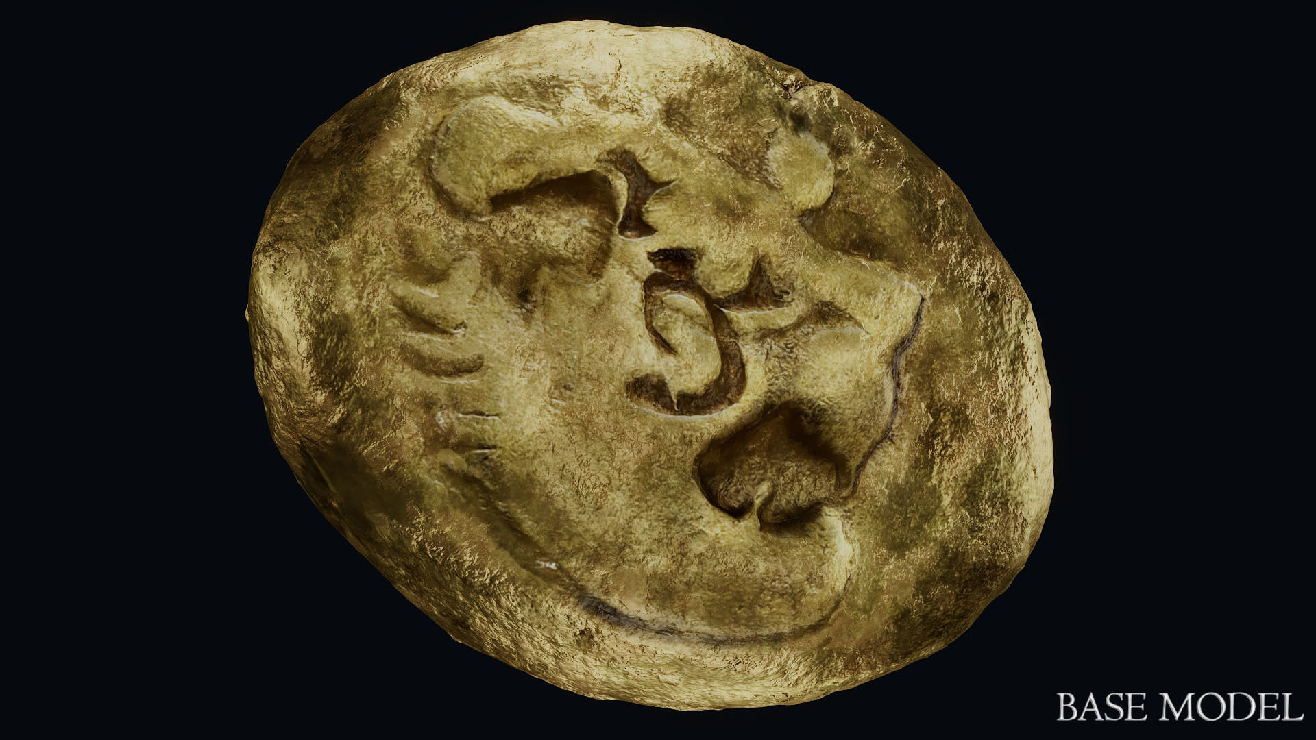 Lydian Coin Low-poly 3D model_21