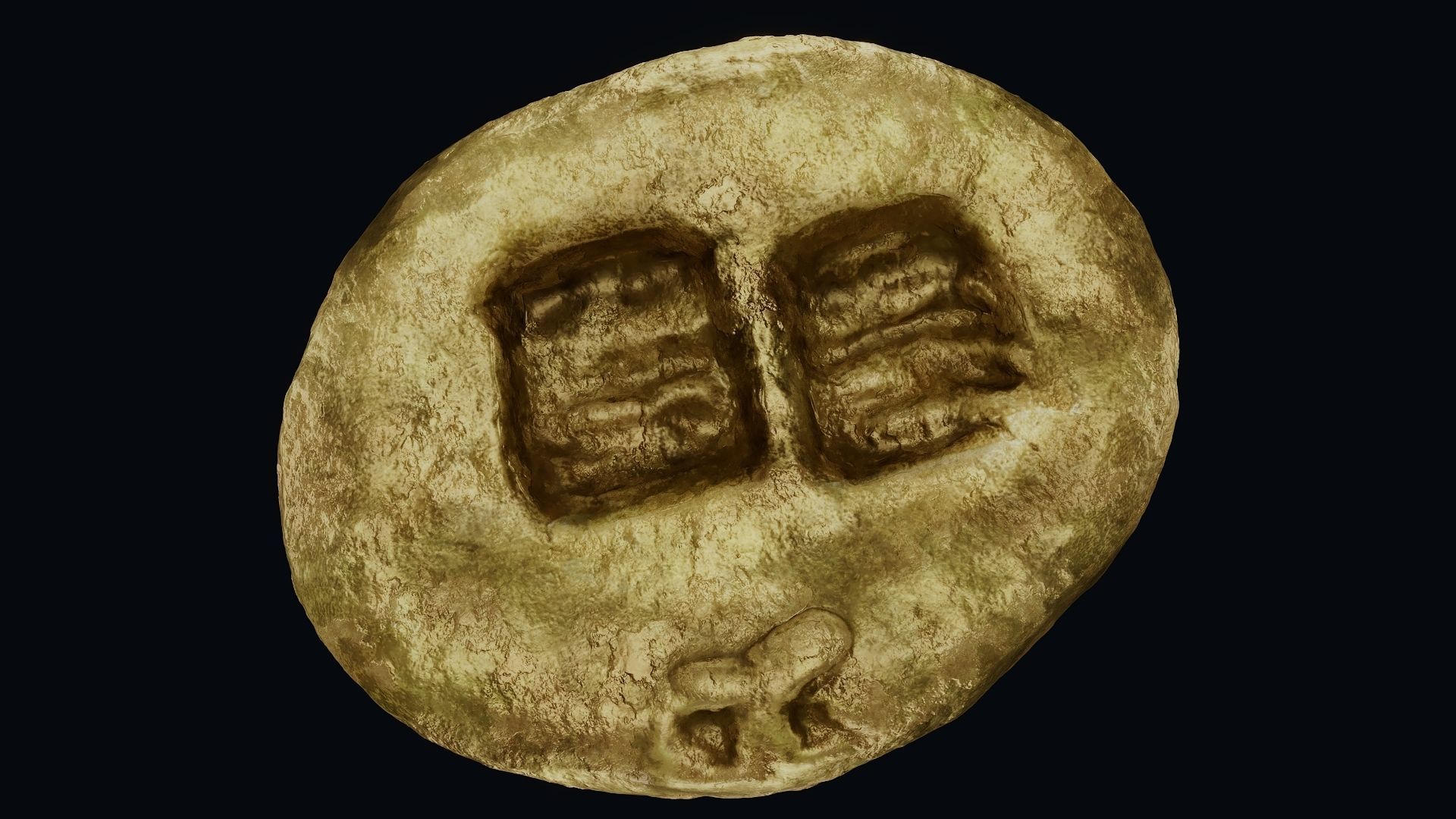 Lydian Coin Low-poly 3D model_9