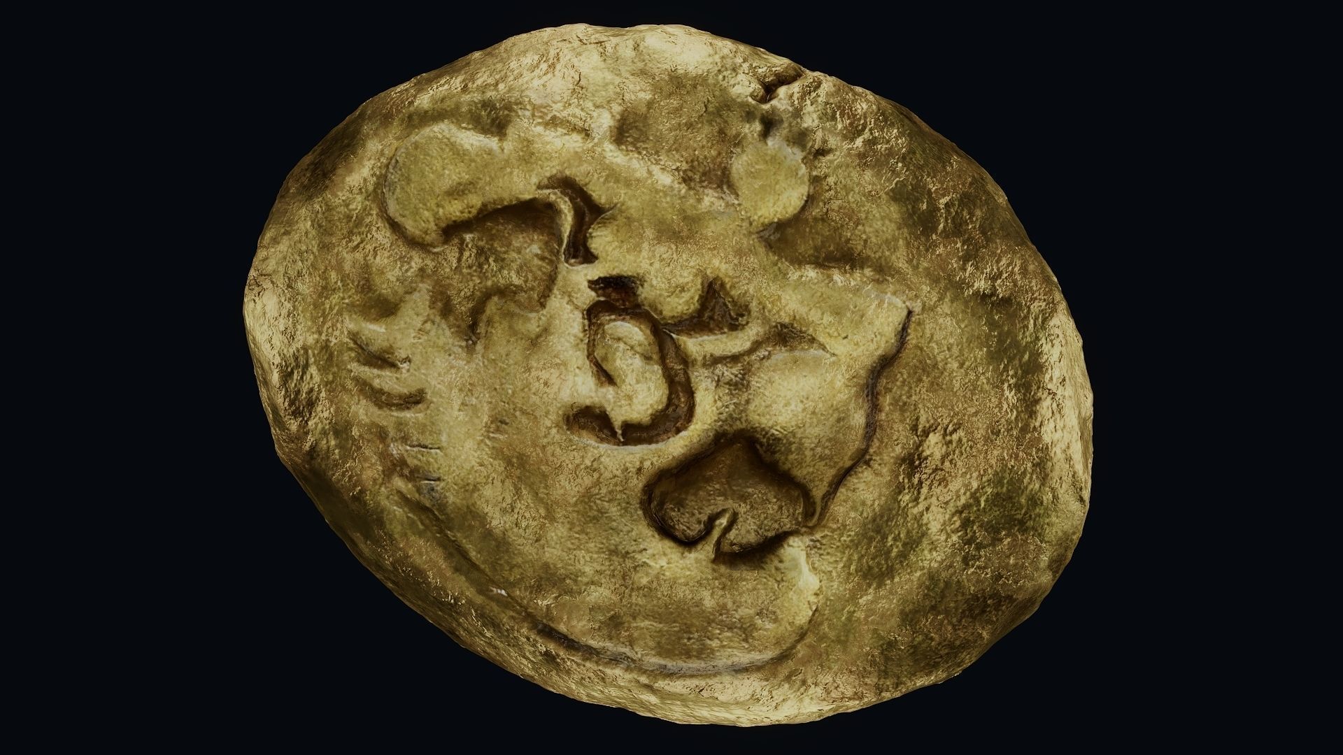 Lydian Coin Low-poly 3D model_3