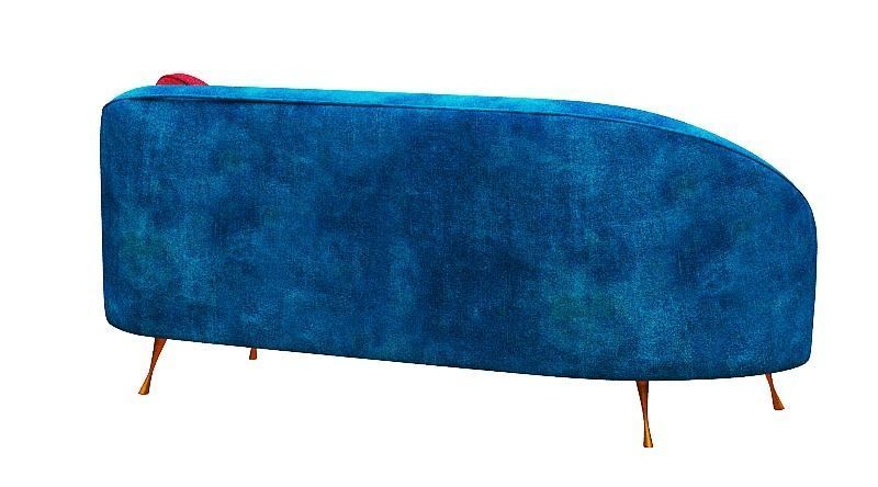 Armchair collection with fabric and gold foil Low-poly 3D model_23