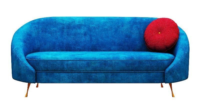 Armchair collection with fabric and gold foil Low-poly 3D model_18