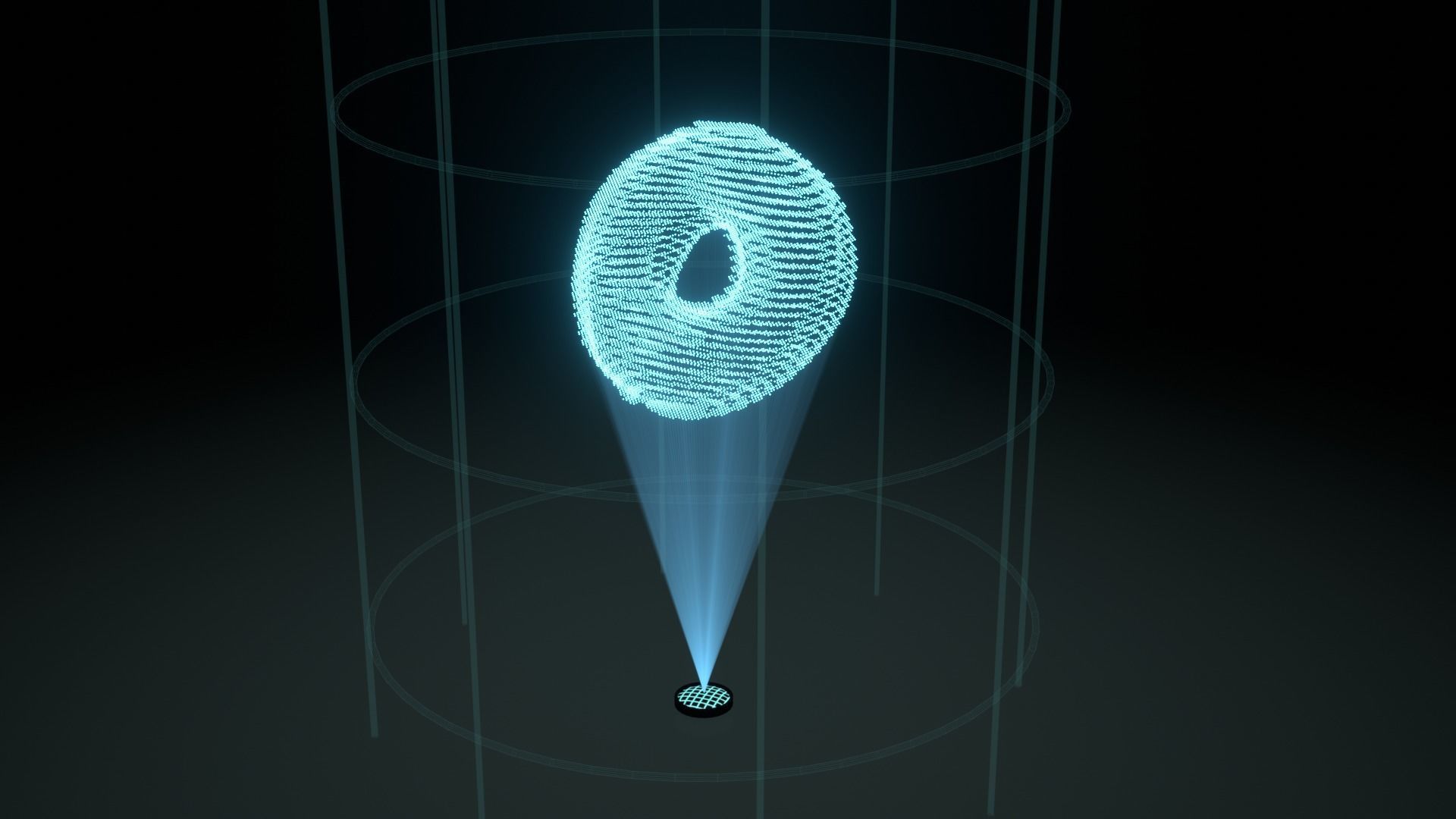 Hologram Donut 3D model_7