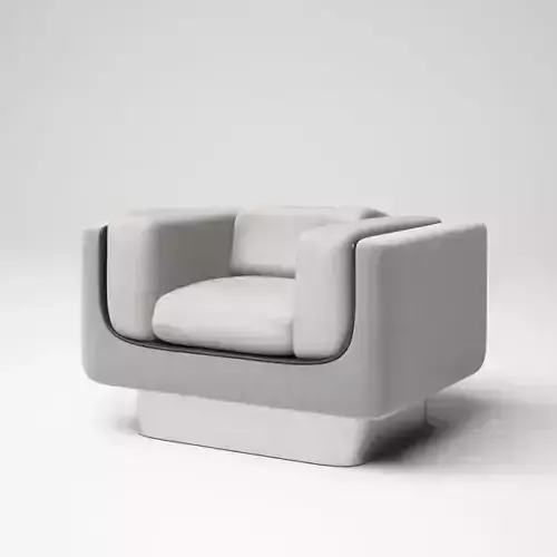 Grey And White Shades Retro Armchair