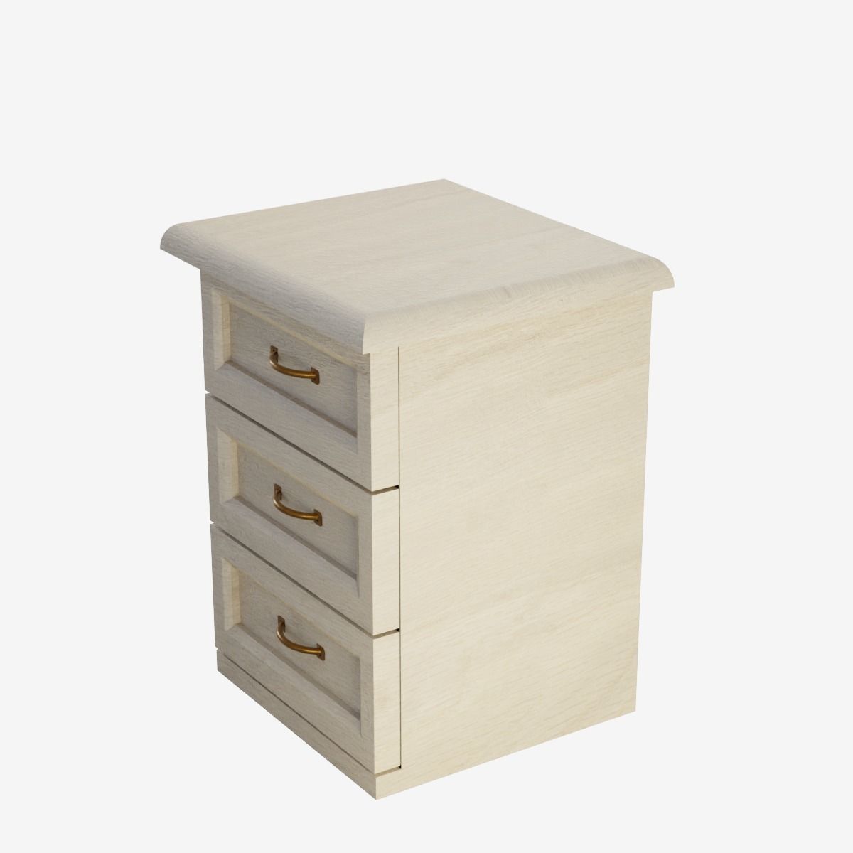 Chest of Drawers Low-poly 3D model_9