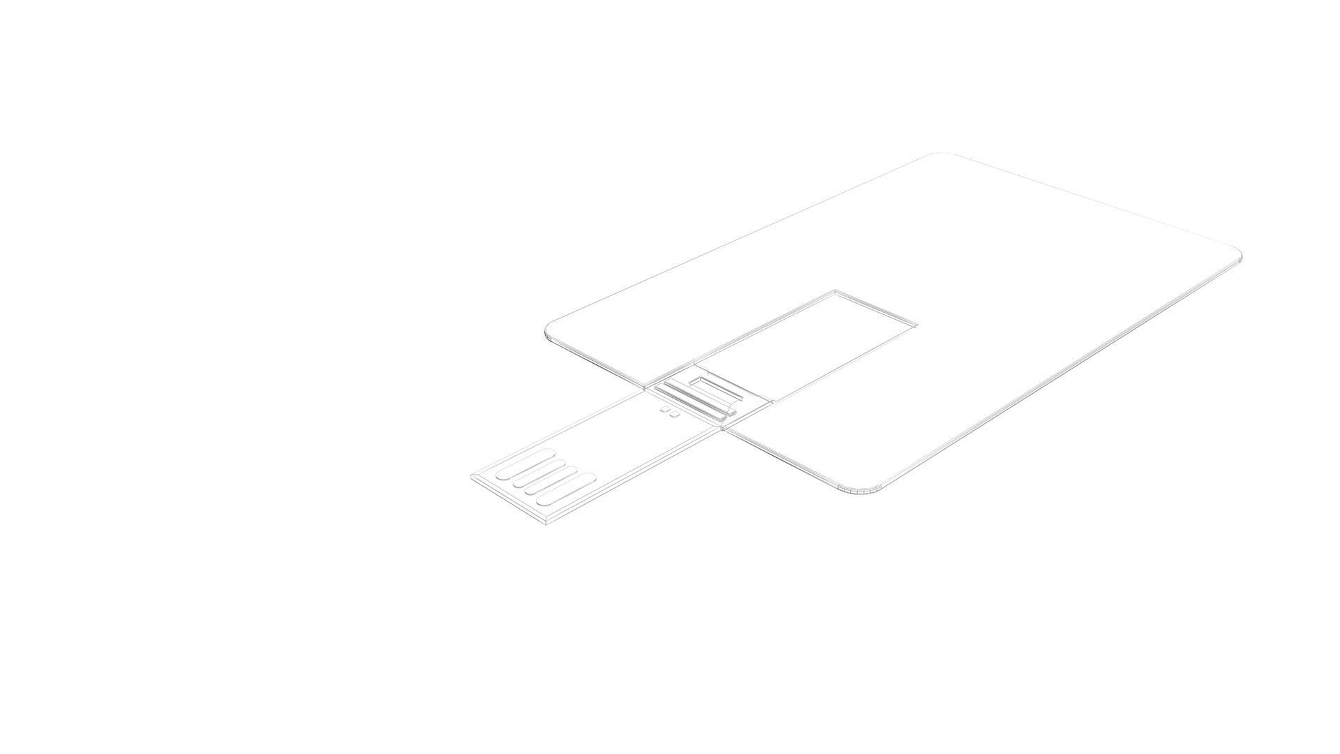 Credit Card type USB flash drive 3D model_9