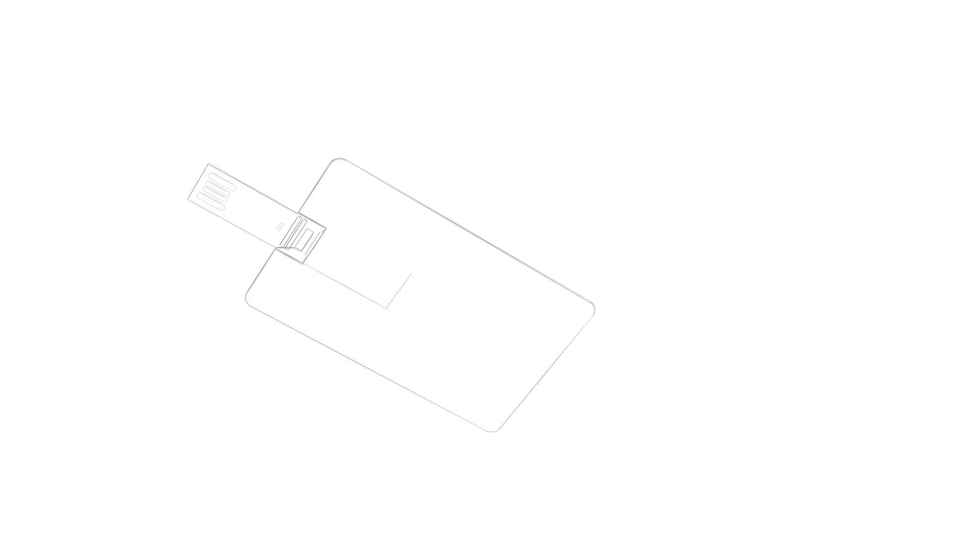 Credit Card type USB flash drive 3D model_13