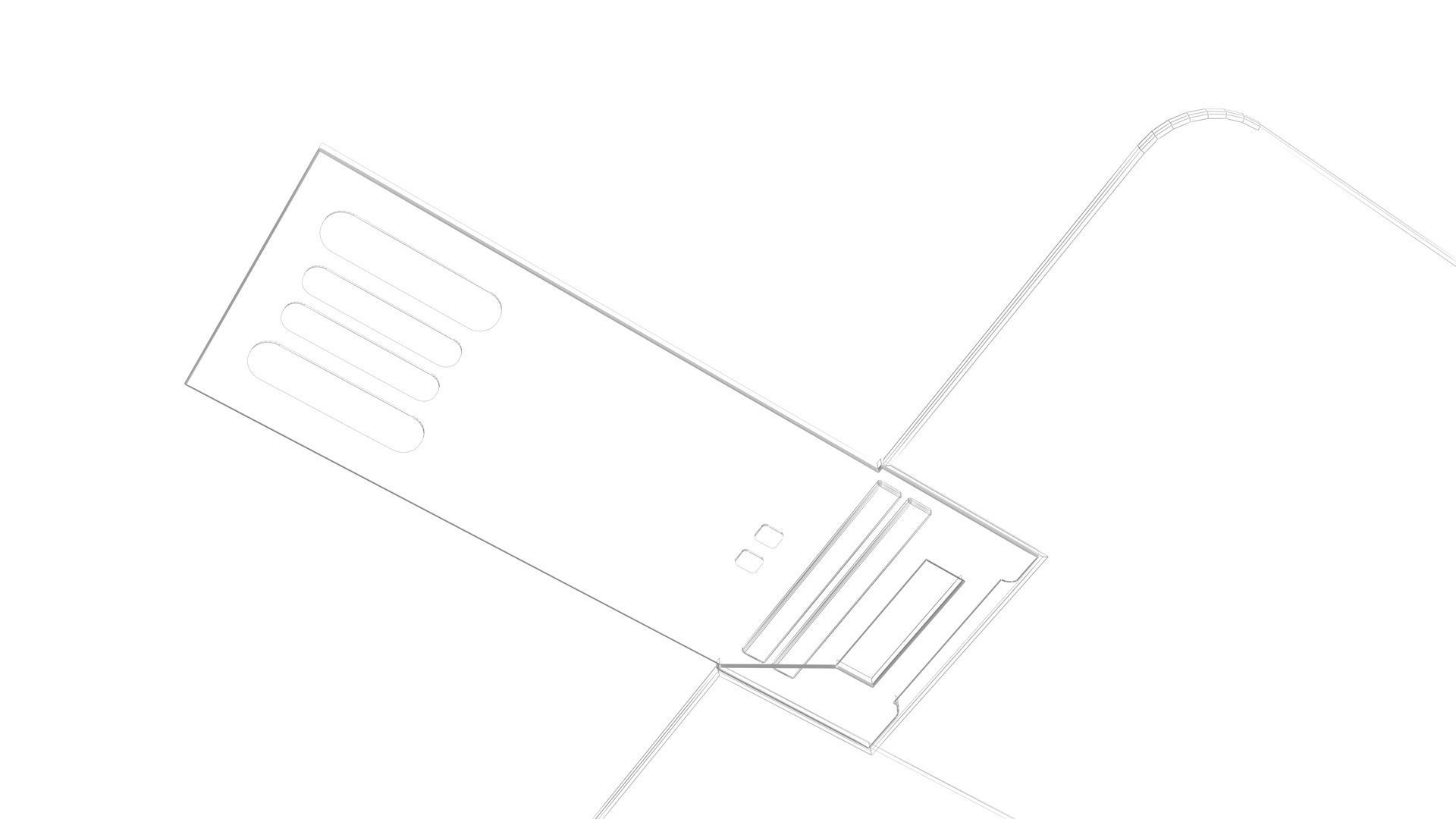 Credit Card type USB flash drive 3D model_14