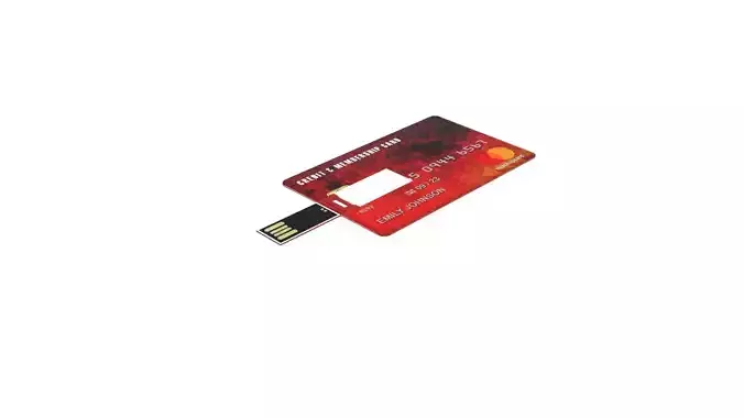 Credit Card type USB flash drive 3D model