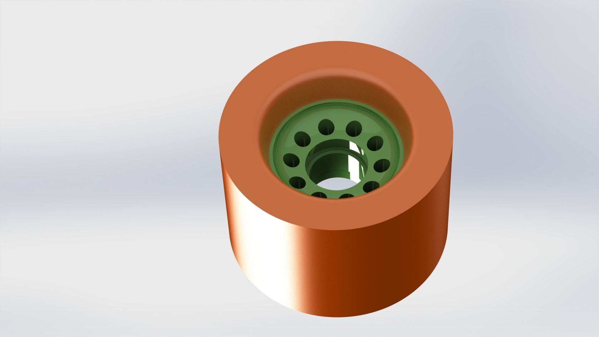 Orangatang Kegel 80mm 80a Orange Longboard Wheel 3D model 3D