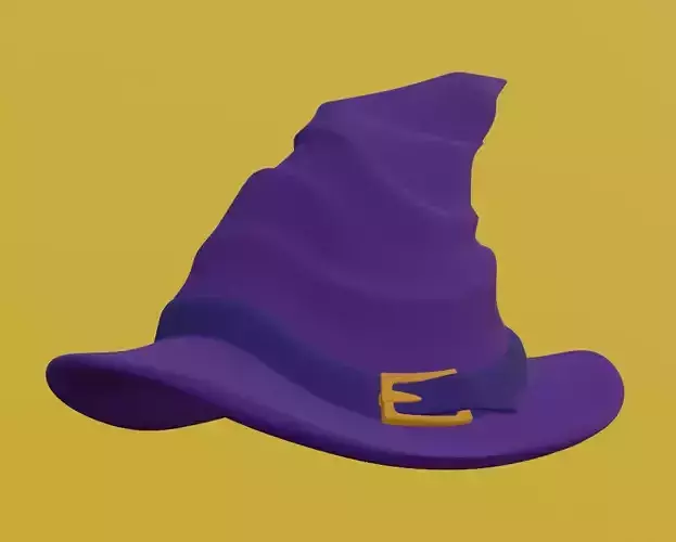 Witch hat Low-poly 3D model