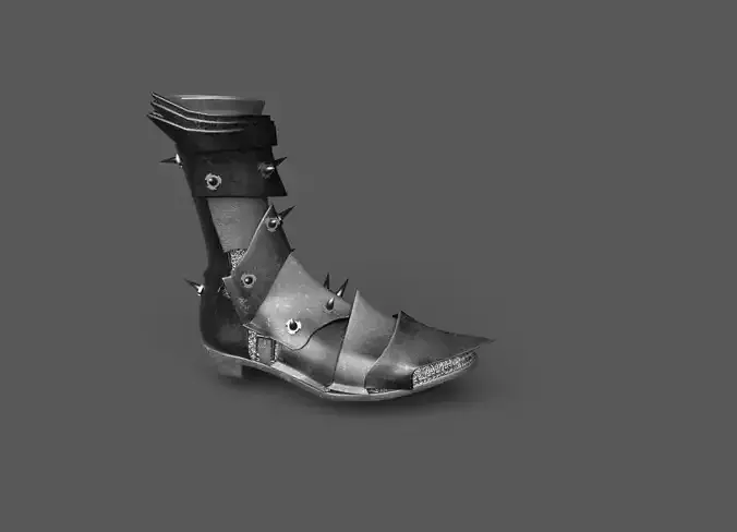 Mediaval metal knight boots