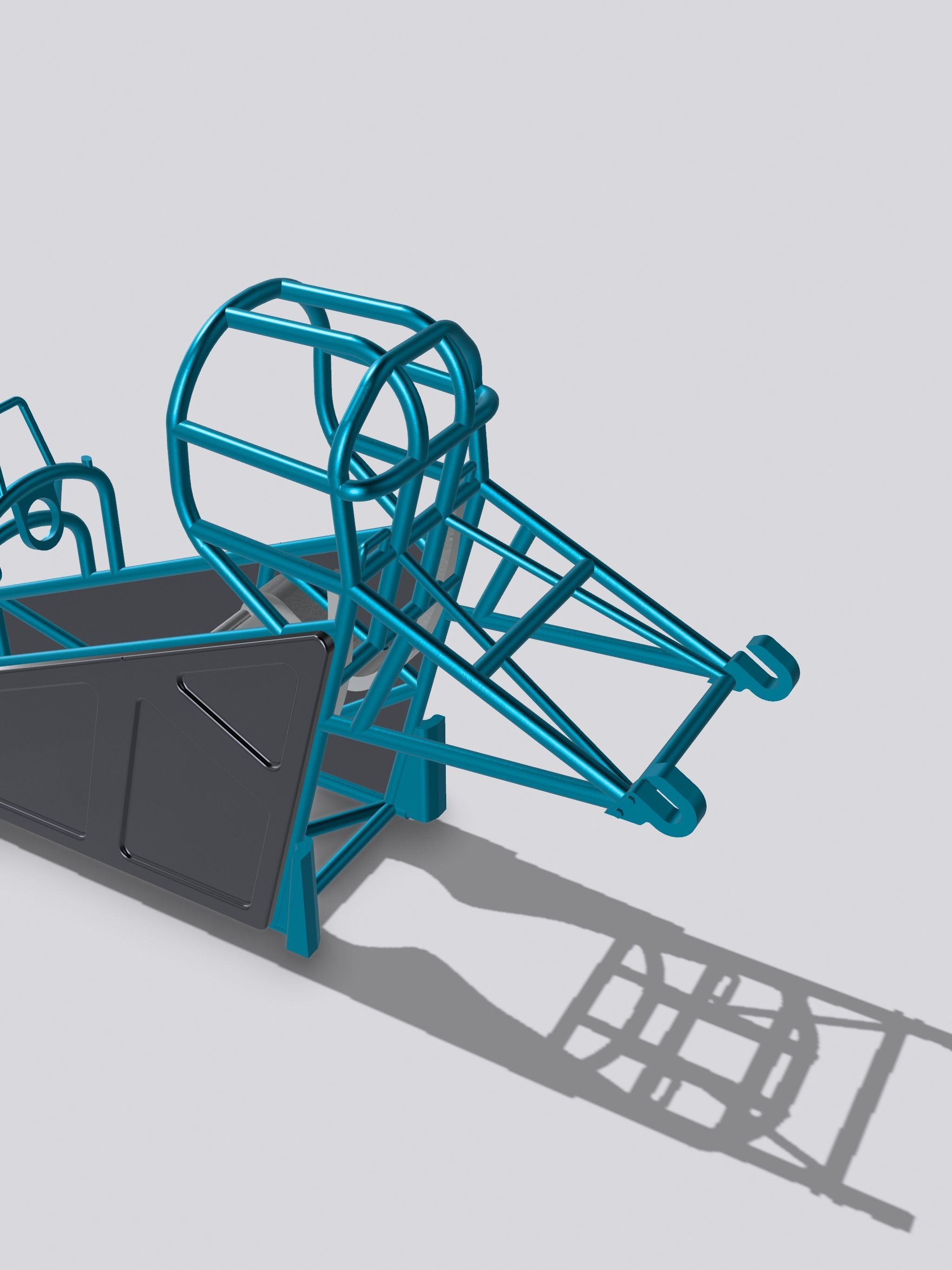 FUNNY CAR Funny Car Chassis Platform 2 options High Detail 3D print model_6