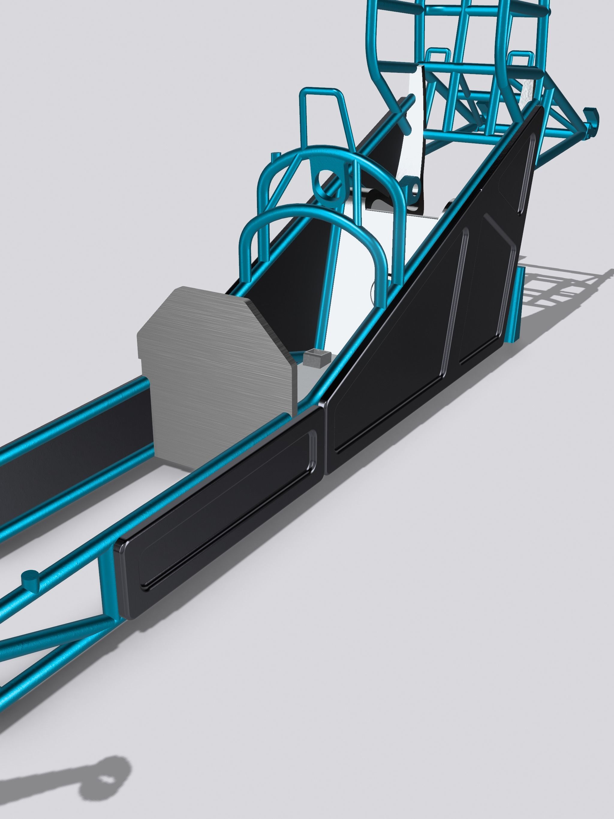 FUNNY CAR Funny Car Chassis Platform 2 options High Detail 3D print model_4