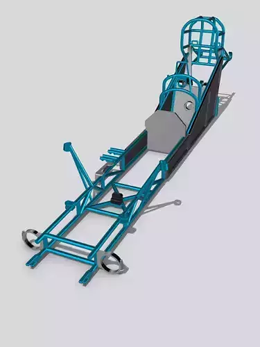 FUNNY CAR Funny Car Chassis Platform 2 options High Detail 3D print model