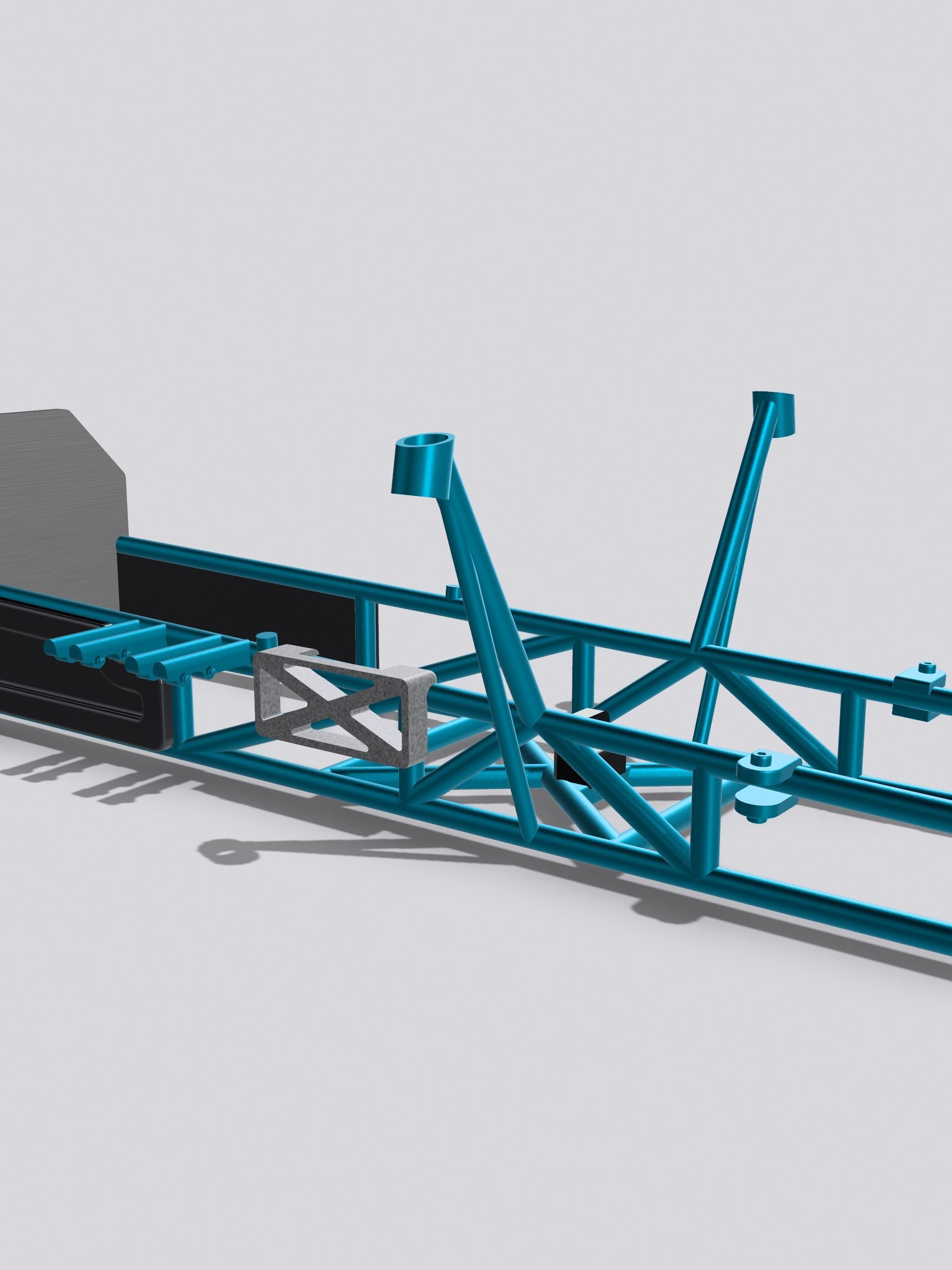 FUNNY CAR Funny Car Chassis Platform 2 options High Detail 3D print model_5