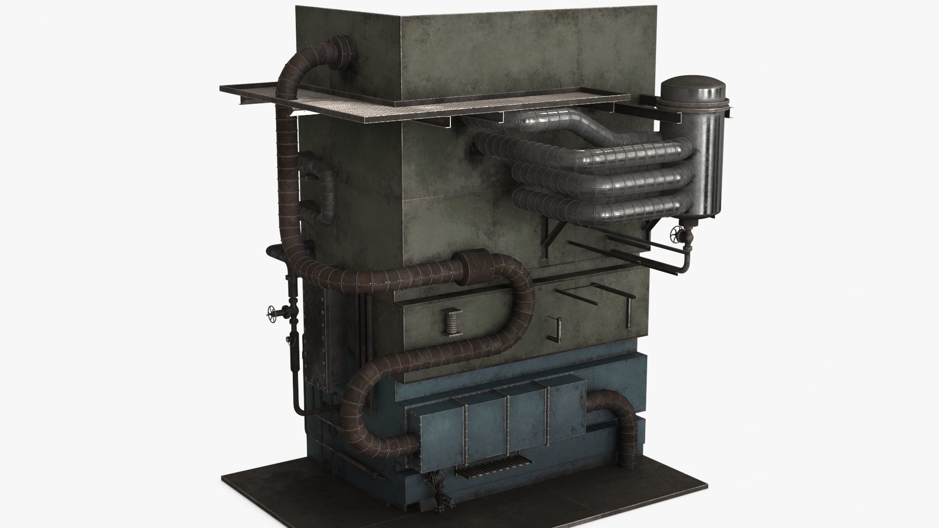 Industrial Pipes v3 Low-poly 3D model_3