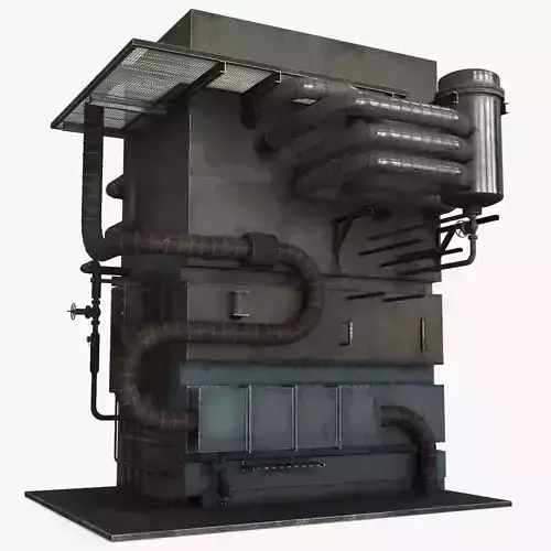 Industrial Pipes v3 Low-poly 3D model