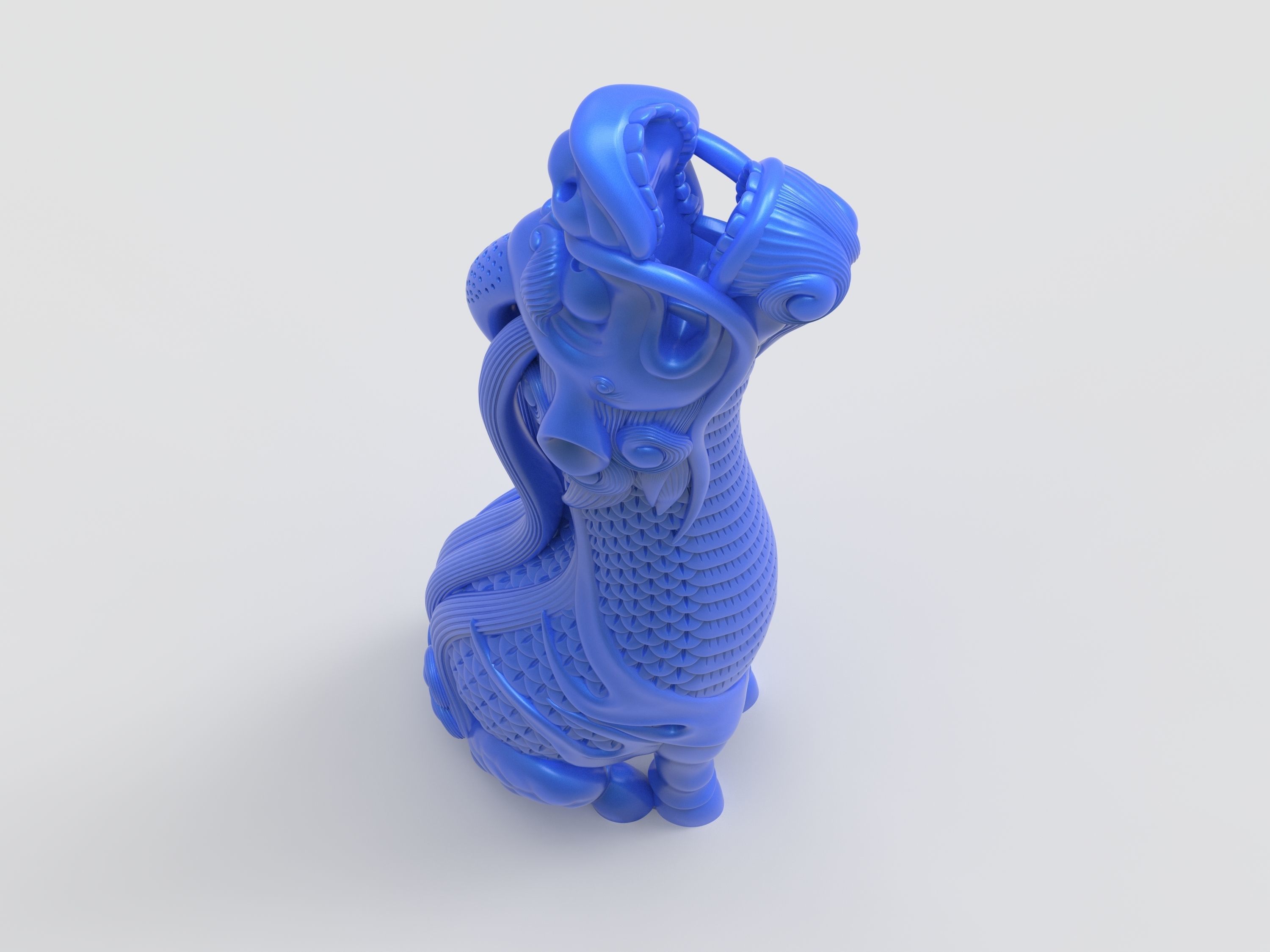 Kirin giraffe figurine 3D print model_4