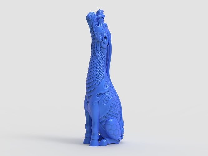 Kirin giraffe figurine 3D print model