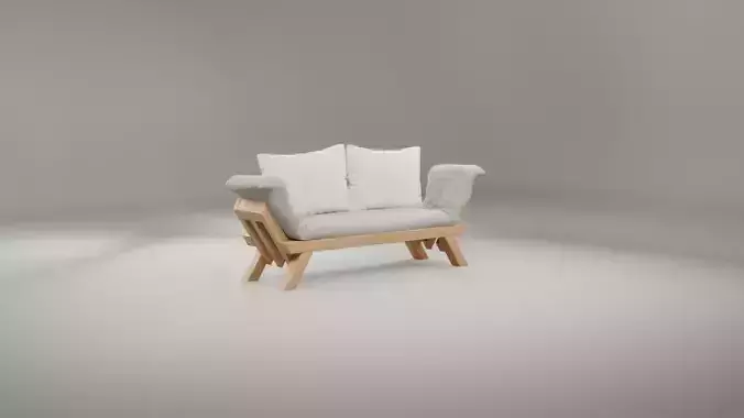  Realistic Modern Interior Sofa 3D mode