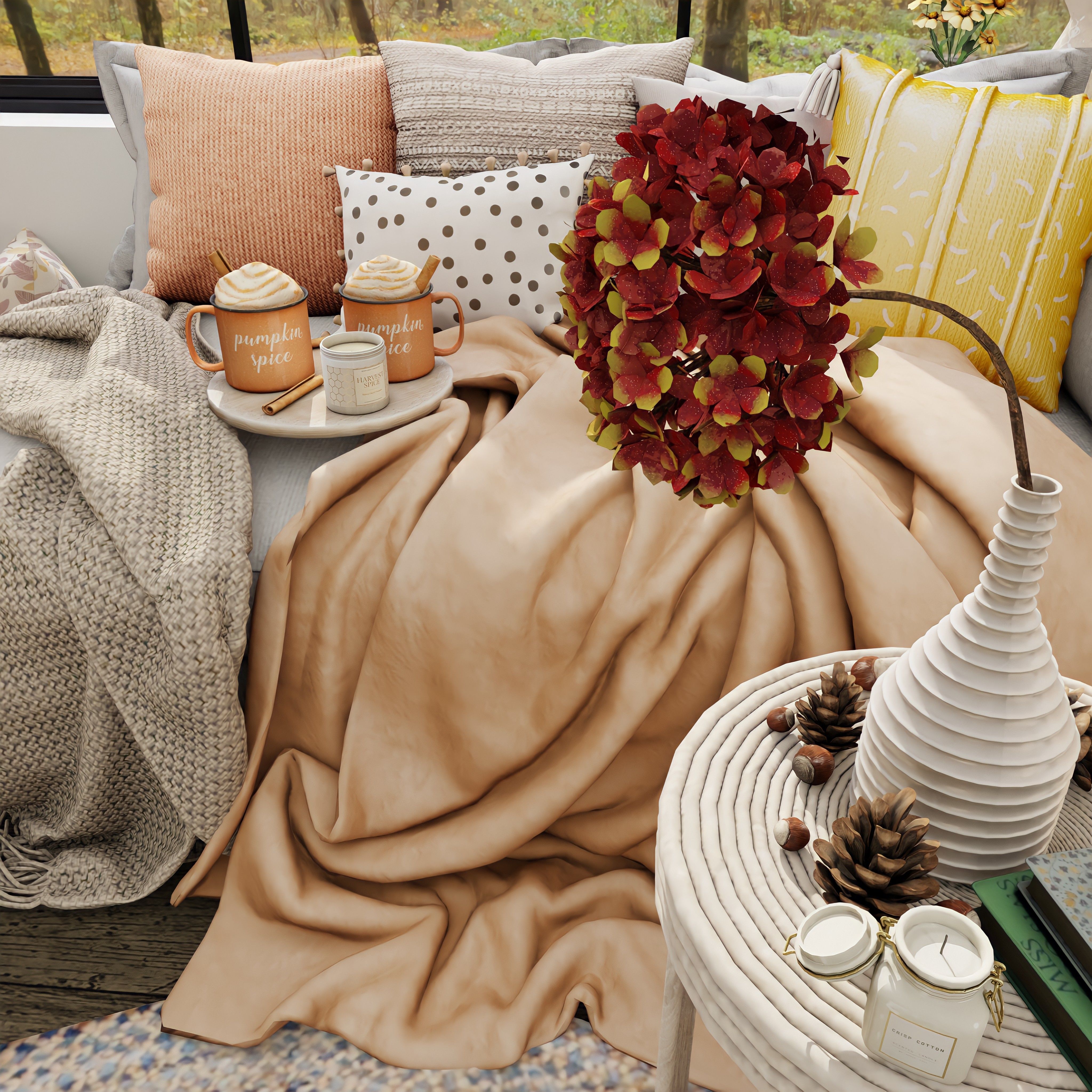 Cozy Nook 4 Blender Scene  3D model_4