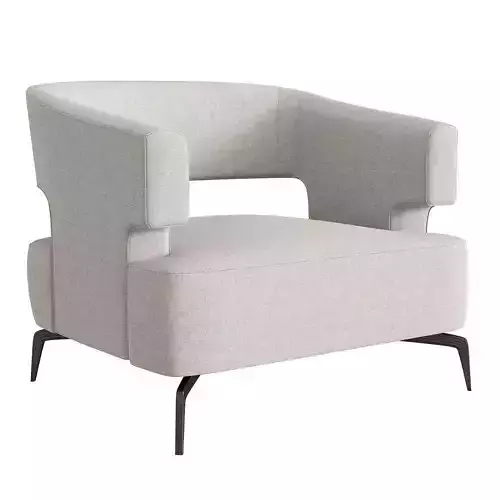 Holly Hunt Minerva lounge Chair grey model