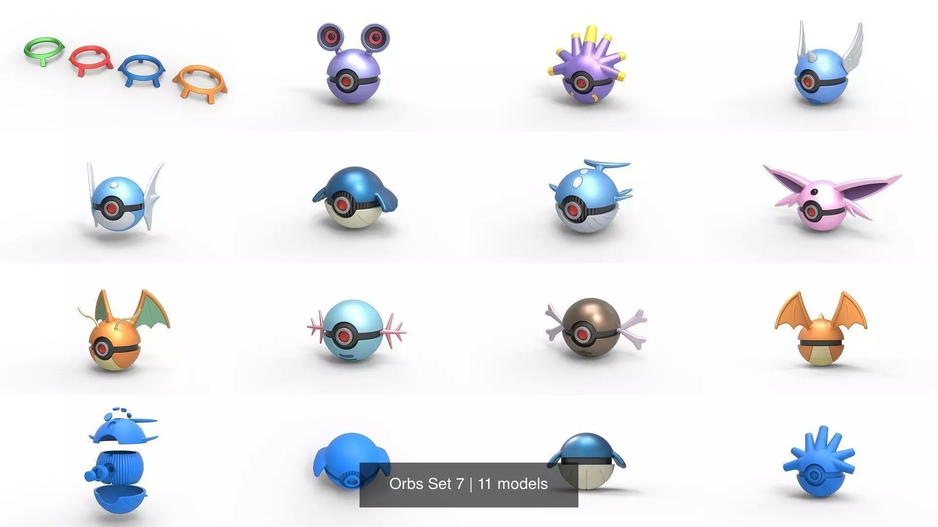 Orbs Set 7 3D Model Collection_0