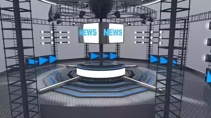 Virtual news studio