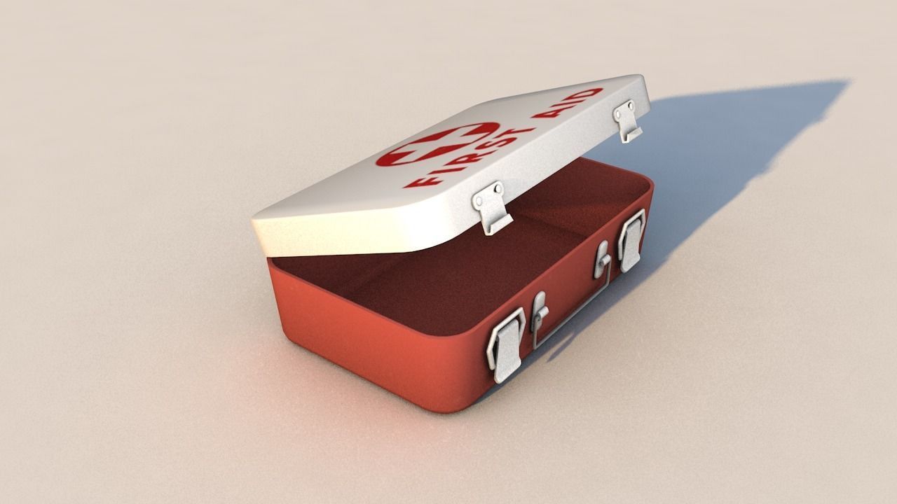 First Aid Kit Lowpoly Low-poly 3D model_3
