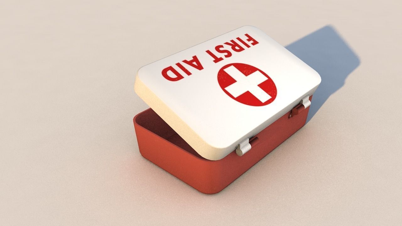 First Aid Kit Lowpoly Low-poly 3D model_2