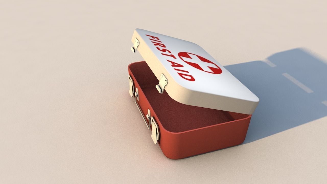 First Aid Kit Lowpoly Low-poly 3D model_1